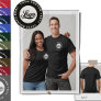 Front print. Business logo + WhiteText, Women Men T-Shirt
