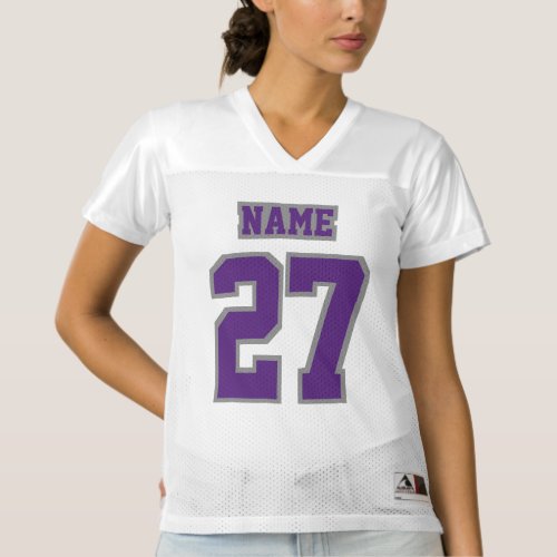 Front PURPLE GREY WHITE Womens Sport Jersey