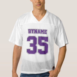 Front PURPLE SILVER GRAY WHITE Men Football Jersey