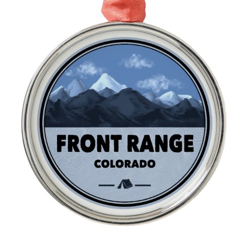 Front Range Mountains Colorado Camping Metal Ornament