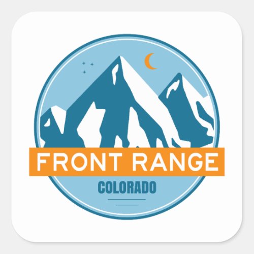 Front Range Mountains Colorado Square Sticker