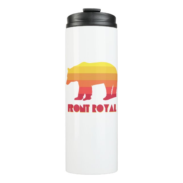 Front Royal Virginia Rainbow Bear Thermal Tumbler (Front)