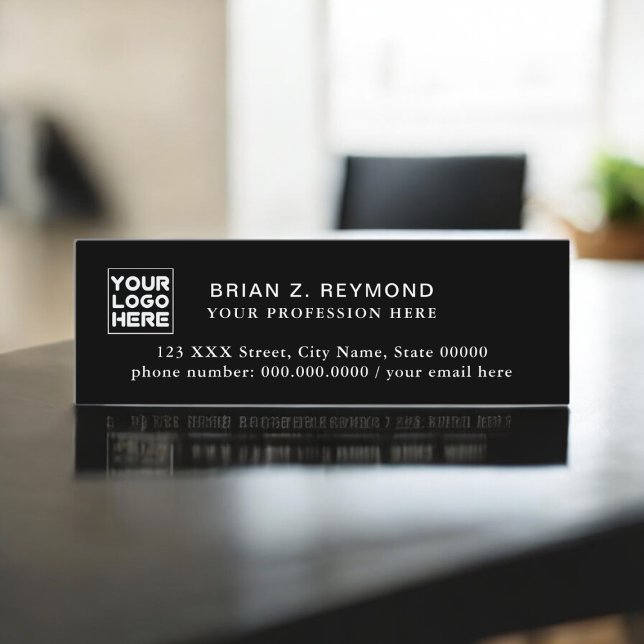 (front side only) Logo on Black Mini Business Card (Creator Uploaded)