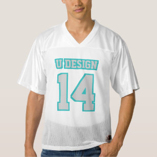 Front Silver Gray Turquoise White Men Sport Jersey, Men's, Size: Large