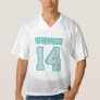 Front SILVER GRAY TURQUOISE WHITE Men Sport Jersey