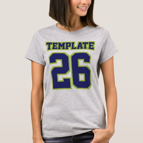 Front SILVER NAVY LIME Womens Bella Flowy Circle T_Shirt