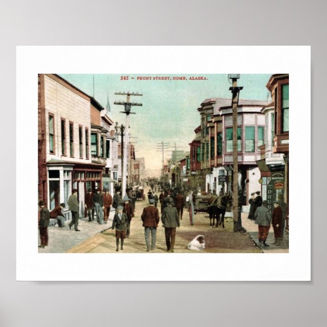 Front St., Nome, Alaska c1910 Vintage Poster (Front)