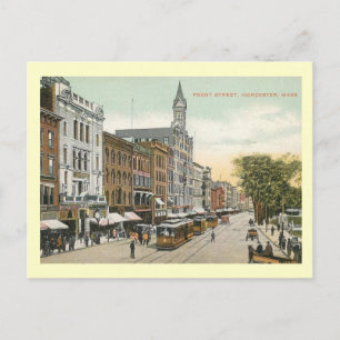 Front St., Worcester, Massachusetts Vintage Postcard