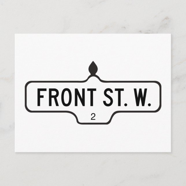 Front Street West, Toronto Street Sign Postcard (Front)