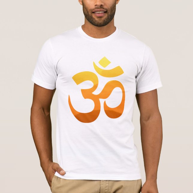 Front Symbol Yoga Om Mantra Gold Sun Meditation T-Shirt (Front)