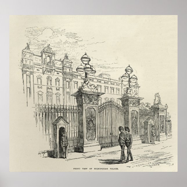 Front view of Buckingham Palace Poster (Front)