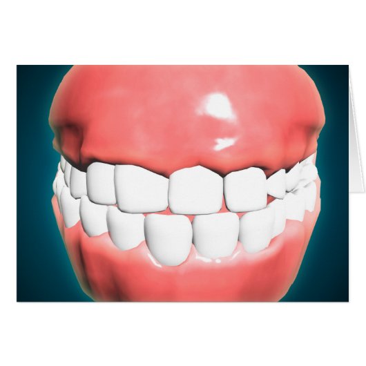Front View Of Human Mouth With Teeth And Gums Cards (Front Horizontal)