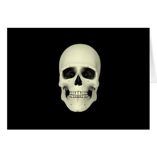 Front View Of Human Skull Cards (Front Horizontal)