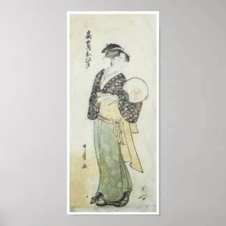 Front VIew of Ohisa, Utamaro, 1792 Poster