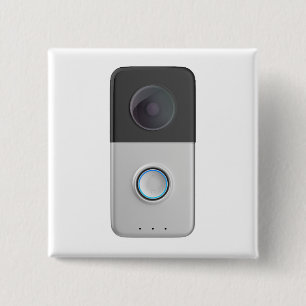 Front view of smart video doorbell button