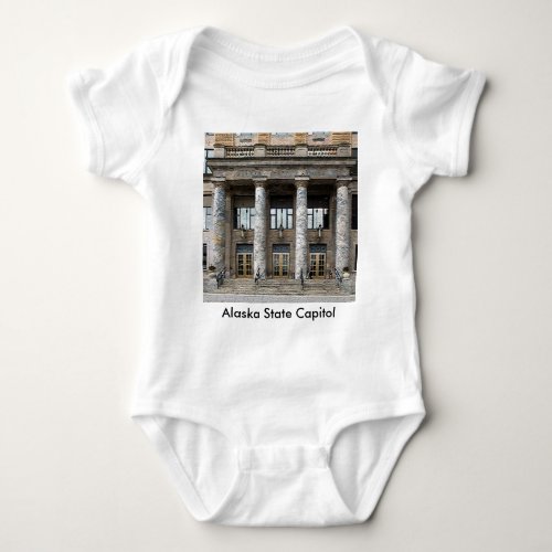 Front View of the Alaska State Capitol in Juneau Baby Bodysuit