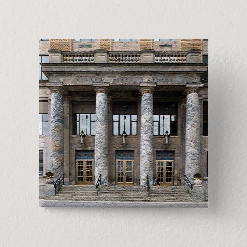 Front View of the Alaska State Capitol in Juneau Pinback Button