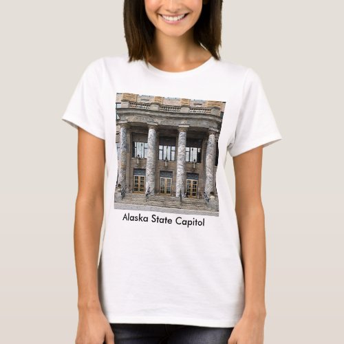 Front View of the Alaska State Capitol in Juneau T_Shirt