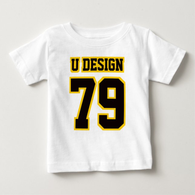 Front WHITE BLACK GOLD 3/4 Sleeve Raglan Baby T-Shirt (Front)