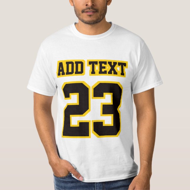 Front WHITE BLACK GOLD Mens Value Cotton T-Shirt (Front)