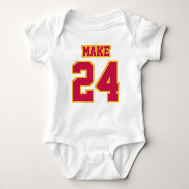 Front WHITE CRIMSON GOLD Bodysuit Football Jersey (Front)