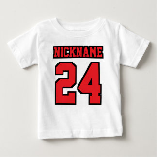 Front WHITE RED BLACK Dress Football Jersey Baby T-Shirt