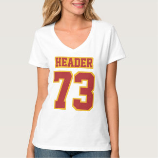 Front WHITE SCARLET RED GOLD Womens Hanes Nano Tee