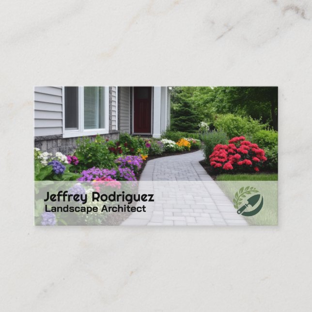 Front Yard Garden | Landscaping Flowers Business Card (Front)