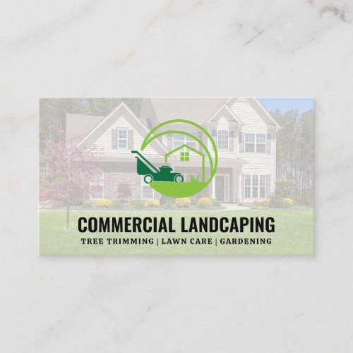 Front Yard Lawn  Residential  Gardening Logo Business Card