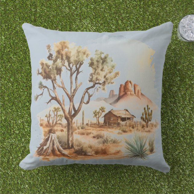 Frontier Barn Tetons Outdoor Pillow (Grass)