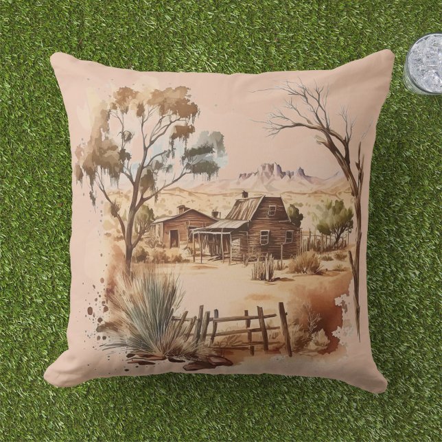 Frontier Barn Tetons Outdoor Pillow (Creator Uploaded)