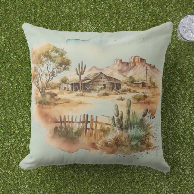 Frontier Barn Tetons Outdoor Pillow (Grass)