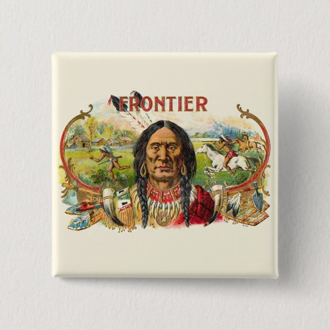 Frontier Cigar Advertising Button (Front)