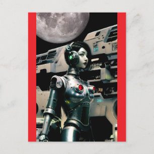 Frontier of Her Space Career - Ken Gage Art Postcard