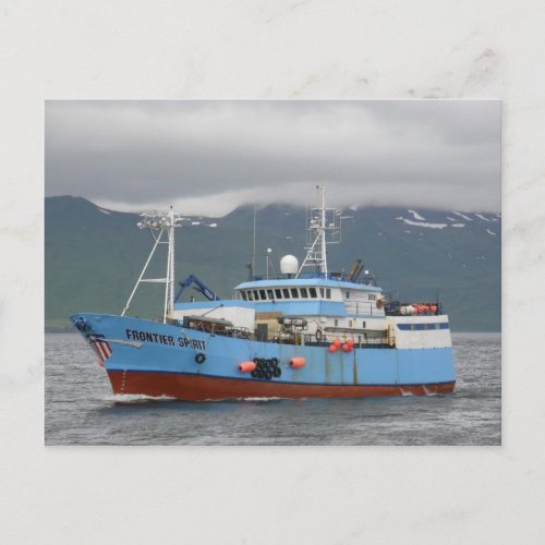 Frontier Spirit Longliner in Dutch Harbor Alaska Postcard
