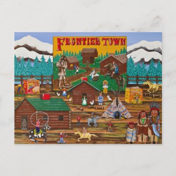 Frontier Town Postcard by JenniferLakeChildren at Zazzle