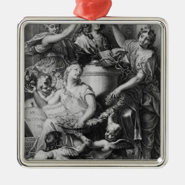 Frontispiece 'French Academy Dictionary' Metal Ornament (Front)