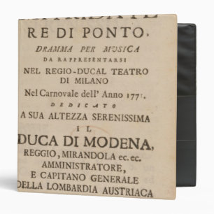 Frontispiece from an early copy 3 ring binder