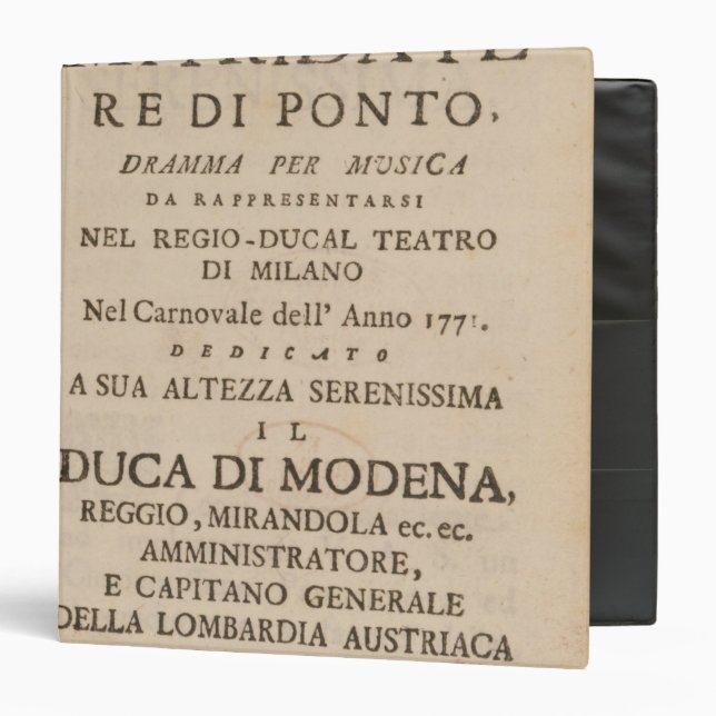Frontispiece from an early copy 3 ring binder (Front/Inside)