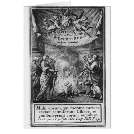 Frontispiece of 'Index Librorum Prohibitorum' Cards (Front)