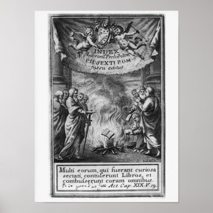 Frontispiece of 'Index Librorum Prohibitorum' Print