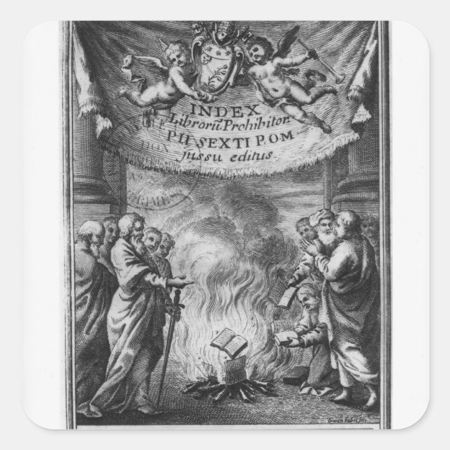 Frontispiece of 'Index Librorum Prohibitorum' Square Sticker (Front)