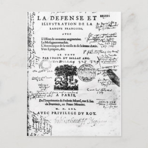 Frontispiece of 'La Defense et Illustration Postcard