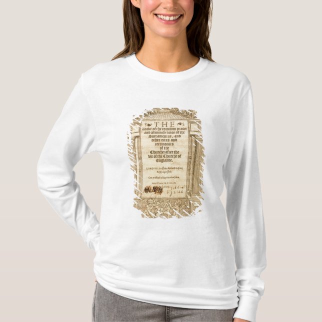 Frontispiece of 'The Book of Common Prayer' T-Shirt (Front)