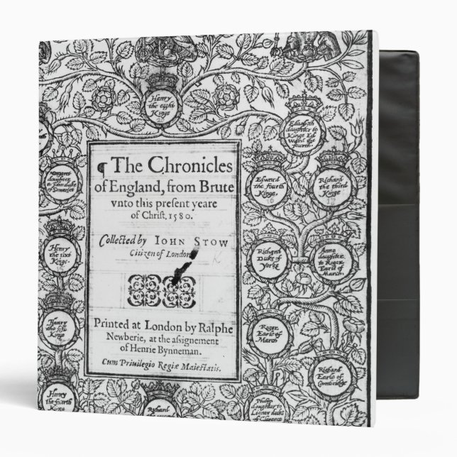 Frontispiece of 'The Chronicles of England' Binder (Front/Inside)