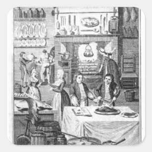 Frontispiece of 'The Housekeeper's Instructor' Square Sticker