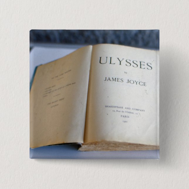 Frontispiece of 'Ulysses' by James Joyce Button (Front)