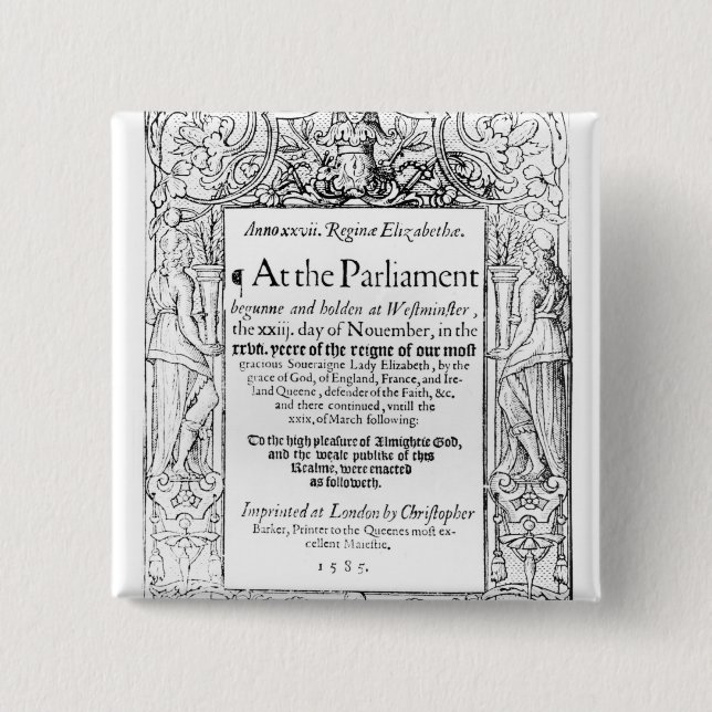 Frontispiece to an account of parliament button (Front)