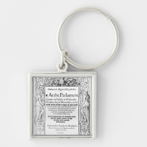 Frontispiece to an account of parliament keychain