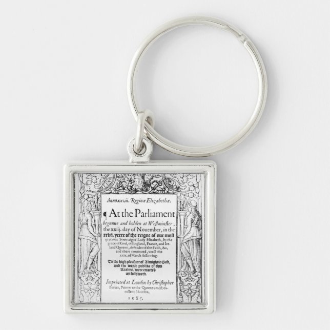 Frontispiece to an account of parliament keychain (Front)